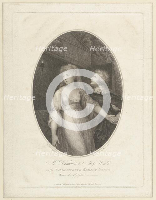 Mr. Dimond and Miss Wallis in the Characters of Romeo and Juliet, May 1, 1796. Creator: Francesco Bartolozzi.