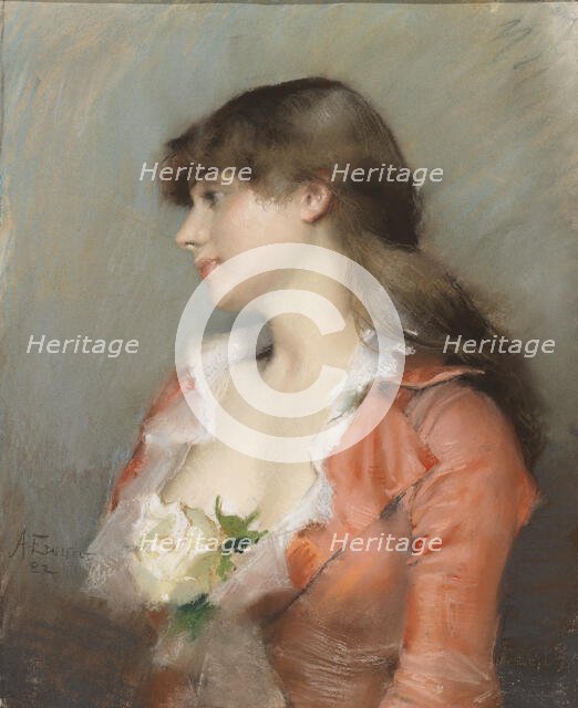 Profile of a Young Woman, 1882. Creator: Albert Edelfelt.