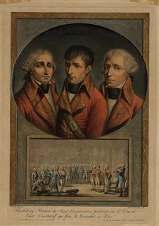 The Three French Consuls: Jean-Jacques Régis de Cambacérès, Napoléon Bonaparte and Charles-François  Artist: Duplessis-Bertaux, Jean (1747-1820)