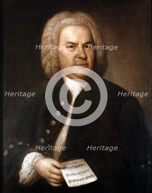 Johann Sebastian Bach (1685-1750), German composer and organist, 1746.  Artist: Elias Gottlob Haussmann