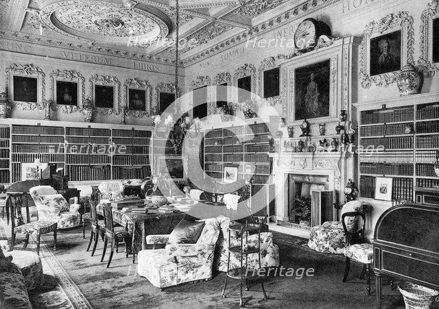 The library, Chesterfield House, 1908.Artist: Bedford Lemere and Company