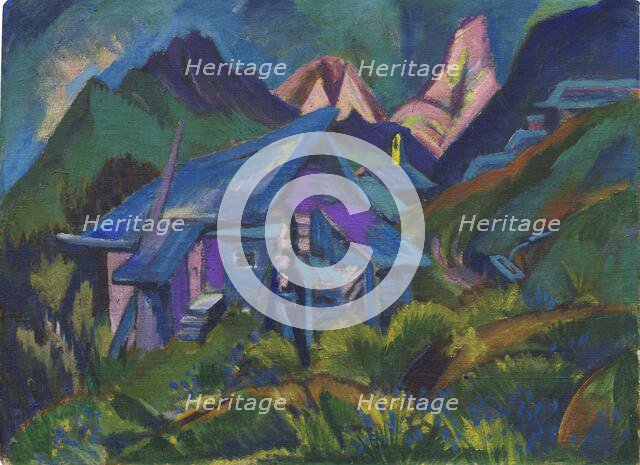 Alpine huts and Tinzenhorn, 1919-1920. Creator: Kirchner, Ernst Ludwig (1880-1938).