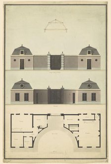Design for a gatehouse annex office, 1792. Creator: Abraham van der Hart.