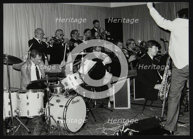Drummer Ronnie Verrell and the Sound of 17 Big Band at The Fairway, Welwyn Garden City, Herts, 1991. Artist: Denis Williams