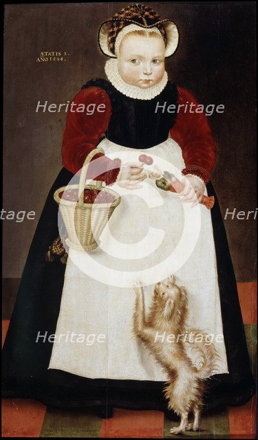 Portrait of a young girl', 1584. Creator: Bock, Hans, the Elder (ca. 1550-1623).