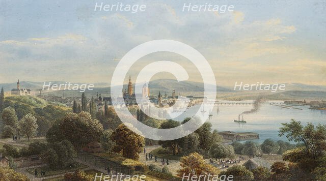 Mainz (Large View from the South). From: "The Rhine from Mainz to Bonn", 1853. Creator: Emminger, Eberhard (1808-1885).