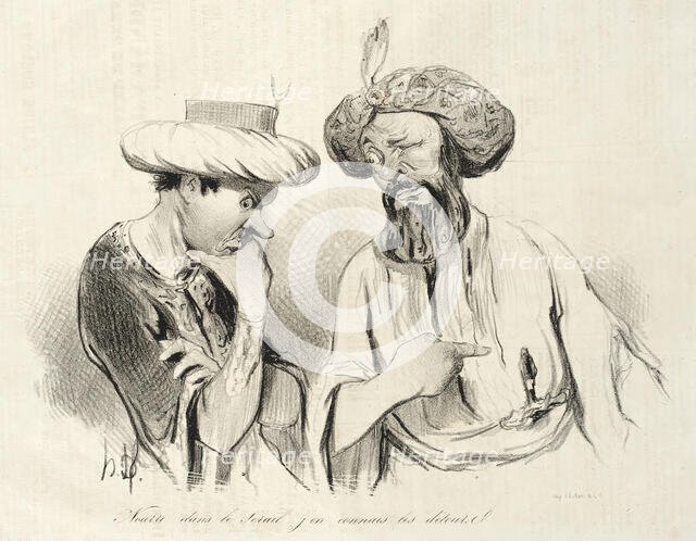 Nourri dans le sérail, j'en connais les détours (Bajaset), 1841. Creator: Honore Daumier.