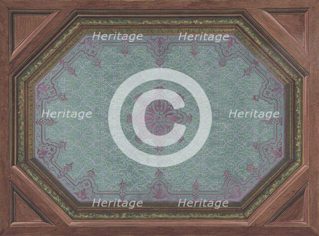Design for Ceiling, Hôtel Hope, 1867. Creators: Jules-Edmond-Charles Lachaise, Eugène-Pierre Gourdet.