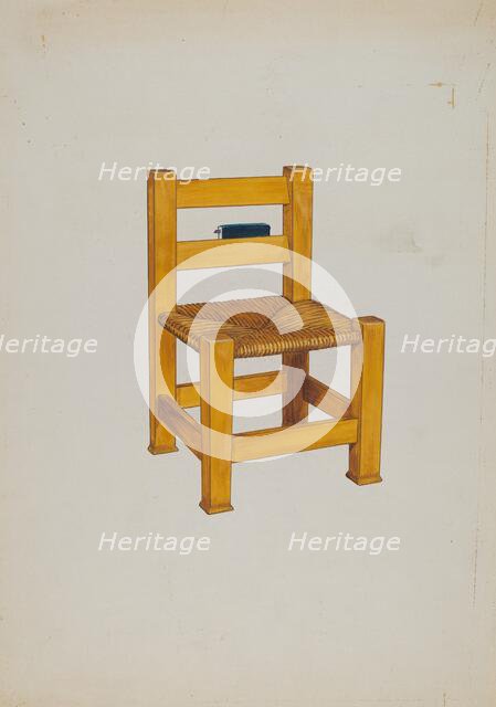 Church Chair, c. 1936. Creator: Florence Huston.