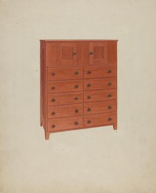 Shaker Chest of Drawers, c. 1937. Creator: Alfred H. Smith.