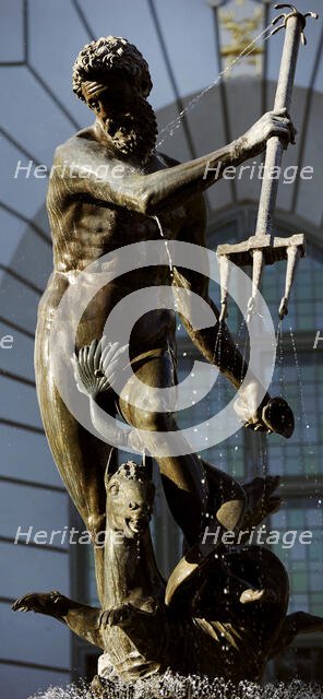 Neptune's Fountain by Abraham van den Block and Piotr Husen, Gdansk, Poland, 2015. Creator: Unknown.