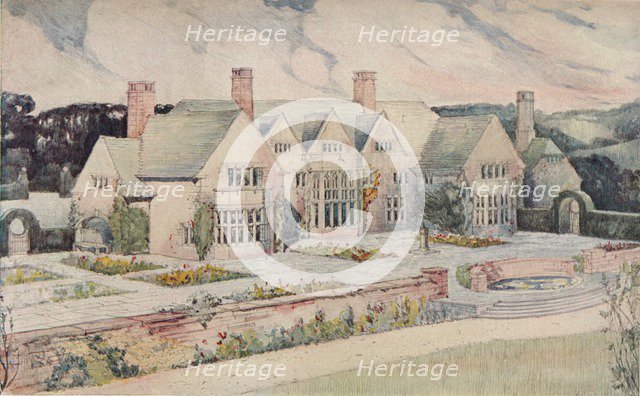 'Design for a House and Garden in Surrey by the late C. E. Mallows', c1900.