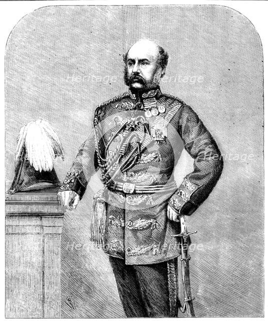 Major-General Sir Edward Lugard, K.C.B. - from a photograph by Beard, 1858. Creator: Unknown.