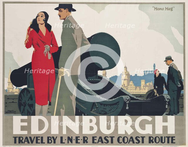 Edinburgh. Travel by L.N.E.R, 1935. Creator: Newbould, Frank (1887-1951).