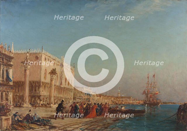 Venise, le Palais des Doges, between 1865 and 1870. Creator: Felix Francois Georges Philibert Ziem.