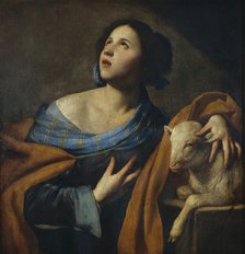 Saint Agnes. Artist: Stanzione, Massimo (ca. 1585-ca. 1658)