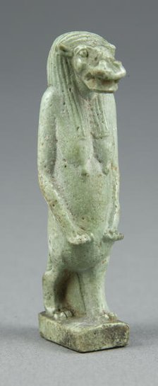 Amulet of the Goddess Tawaret (Toeris), Egypt, Third Intermediate Period, Dynasty 21-25... Creator: Unknown.