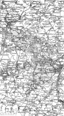 'Ensemble du terrain des offensives franco-britanniques au Nord et au Sud de la Somme', 1916. Creator: Unknown.