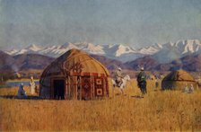 'Kirghiz yourta by the River Chu', 1869-1870, (1965). Creator: Vasily Vereshchagin.