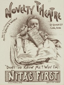 Nita's First at the Novelty Theatre, late 19th century.  Creator: Unknown.