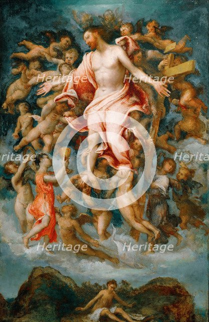 Christ donating his blood.