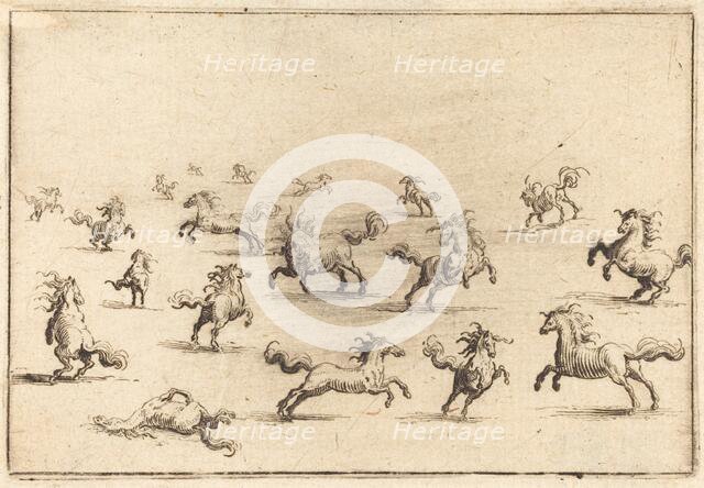 Horses Running, c. 1622. Creator: Jacques Callot.