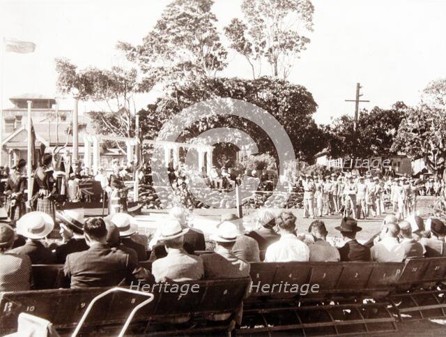Opening ceremony, Garden of Remembrance, Mosman Park, 1952. Creator: Unknown.