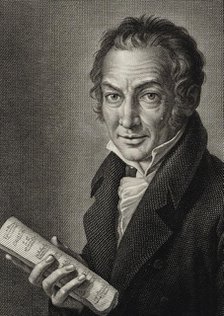 Portrait of the Composer Nicola Antonio Zingarelli (1752-1837), 1816. Creator: Morghen, Guglielmo (1758-1833).