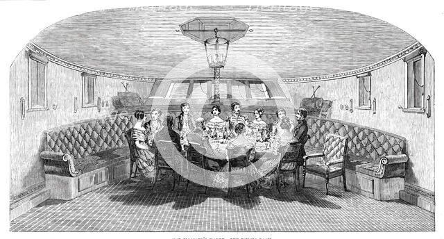 Her Majesty's Yacht, the Dining-Room, 1844. Creator: Ebenezer Landells.
