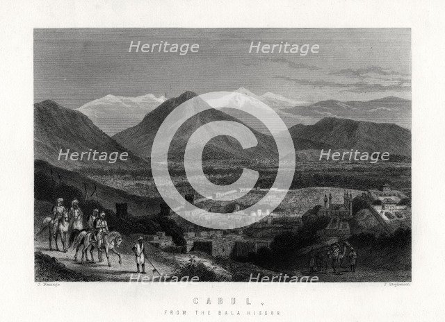 'Cabul, from the Bala Hissar', 1883. Artist: J Stephenson