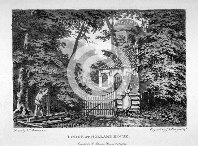 The Lodge at Holland House, Kensington, London, 1793.          Artist: George Isham Parkyns