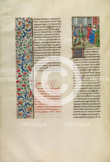 The Duke of Gelders Sending a Messenger to the King of France c1380s, about 1480-1483. Creator: Unknown.