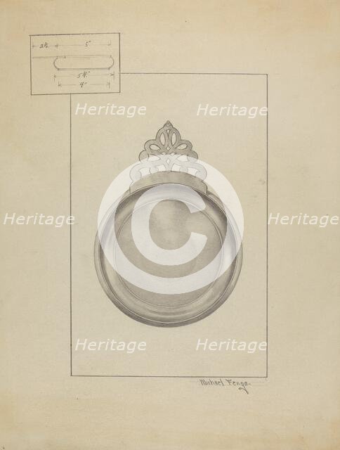 Silver Porringer, c. 1936. Creator: Michael Fenga.