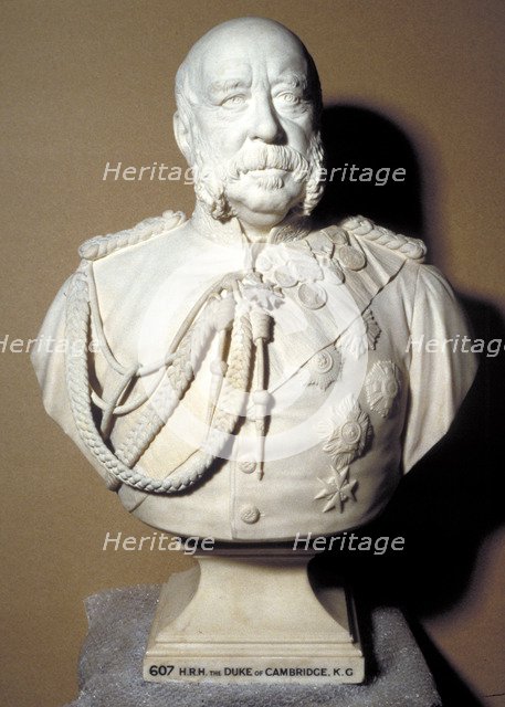 Portrait bust of the Duke of Cambridge, British soldier, 1898. Artist: Francis John Williamson