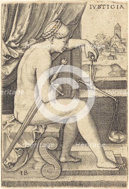 Iusticia (Justice). Creator: Master I. B..