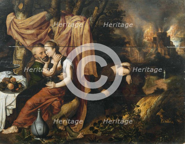 Lot and his Daughters. Creator: Anonymous.