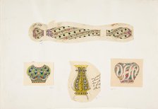 Four Designs for Vases, 19th century. Creator: Anon.