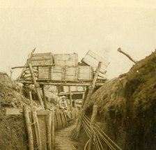 Trenches near Les Éparges, northern France, c1914-c1918.  Artist: Unknown.