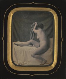 [Seated Female Nude], ca. 1850. Creator: Unknown.
