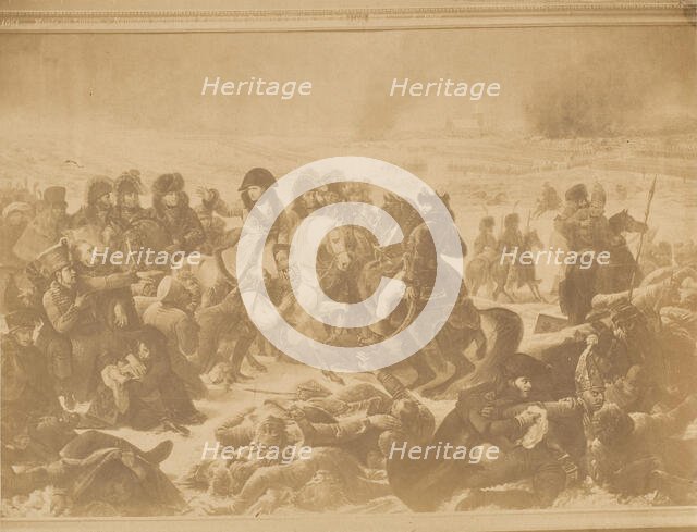 [Reproduction of Napoleon on the Battlefield of Eylau by Antoine-Jean Gros], 1850s. Creator: Unknown.