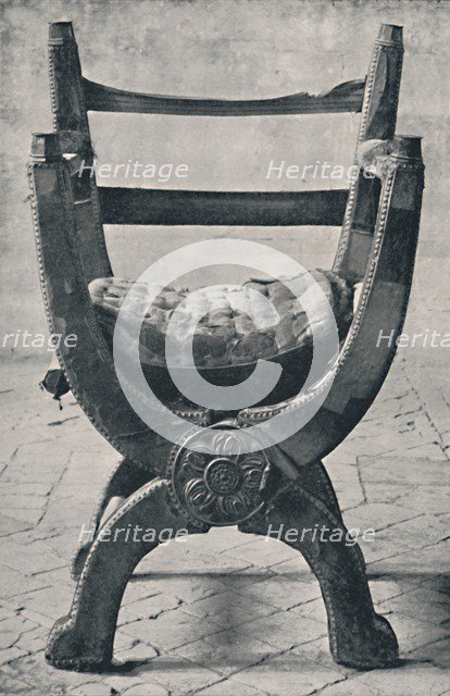 Queen Mary's Chair in Winchester Cathedral. A.D. 1554.', 1928. Artist: Unknown.