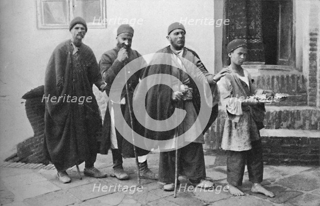 Blind beggars of Tehran, Persia, 1902. Artist: Unknown.