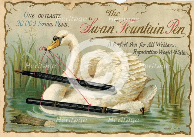 Swan Fountain Pen, 19th century. Artist: Unknown