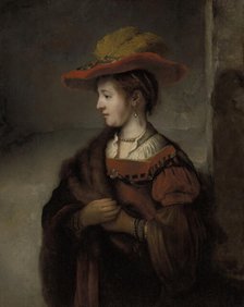 Saskia van Uylenburgh, the Artist Rembrandt's Wife, mid 17th century. Creator: Abraham Van Dyck.