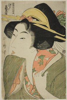 Edo Geisha, from the series "A Guide to Women's Contemporary Styles...", Japan, c. 1801/02. Creator: Kitagawa Utamaro.