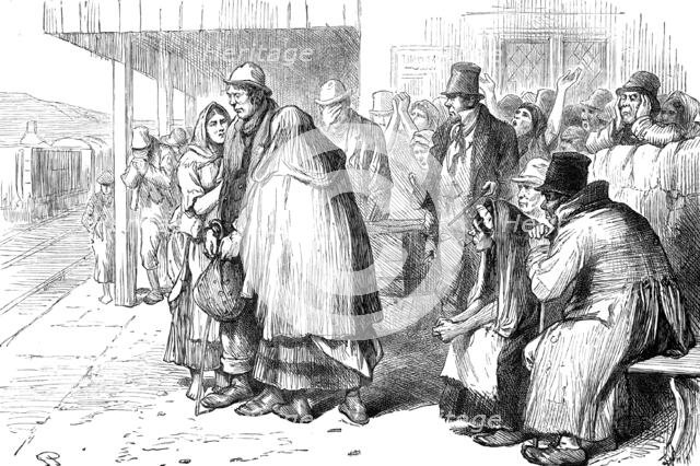 Departure of Irish emigrants, 1881.  Creator: Unknown.