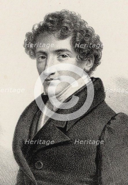 Portrait of the composer and singer Jean-Baptiste Chollet (1798-1892), 1835.