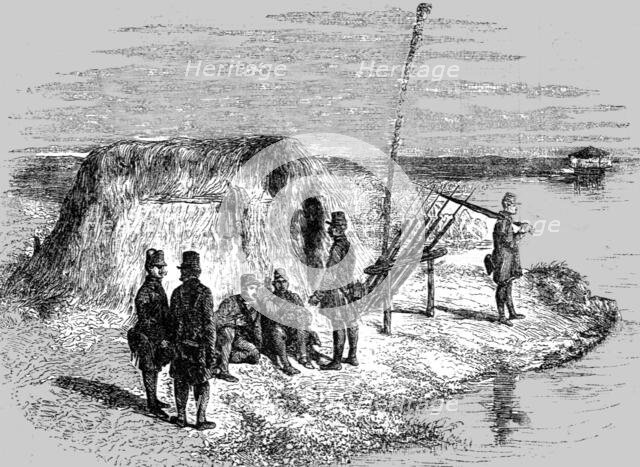 'Hungarian military outpost on the shores of the Danube', 1854. Creator: Unknown.