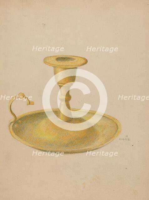 Candlestick, 1935/1942. Creator: Margaret Stottlemeyer.
