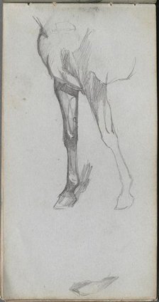 Sketchbook, page 66: Study of a Horse. Creator: Ernest Meissonier (French, 1815-1891).